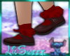 Velvet Red Maryjanes