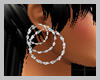 ! 3 Twisted Silver Hoops