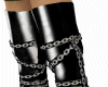 Black Chain Thigh Boots