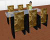 gold suede dining table