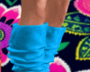 [G] Blue ruched boots