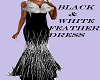 blk/whi feather Gown