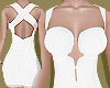 White Cutout Crepe Dress