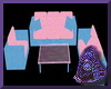 Pink & Blue Sofa Set REQ