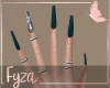 zafy dark blue nails
