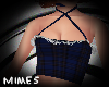 Choker top Blue Tartan