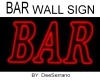 BAR WALL SIGN