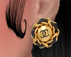 Black and Gold Earring