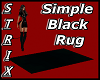 qSS! Simple Black Rug