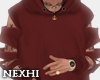 Ripped Arms Red Hoodie