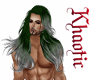 Green 3 tone fade hair