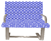 side chair ging blue
