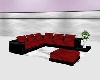 black N red couch