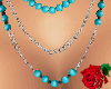 Aqua Bow necklace