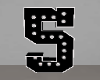 Black Number 5 Sign
