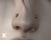 Silver nose studs