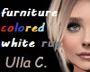 UC white multi color rug
