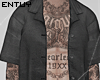 Open shirt + tattoo
