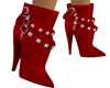 Red Velvet Ankle Boots