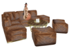 LV Brown Sofa Set