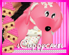 !C Pink Polka Puppy Hand