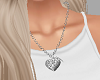 K silver heart necklace