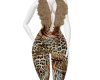 leopard fur set