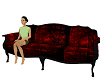 Red Sofa with poses