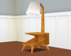 Oak End Table and lamp