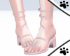 .M. Pink Wrap Sandals
