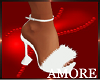 Amore White Diva Heels