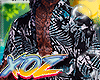 xOz Blue Hawaii Button