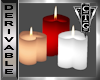 CTG 3 HEART SHP CANDLES
