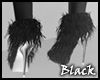 BLACK fuzzy heels