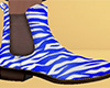 Blue Tiger Stripe Chelsea Boots (M)