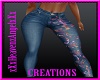 Jeans Pink Flowers 1