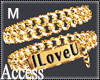 A.I Love U Gold Bracelet