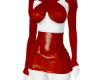 V. Red Leather Dress