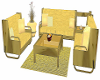 Cream and gold couch set