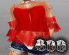 BDD Red Lace Top