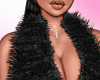 H' Plush Fur Top Black