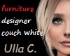 UC white designer couch