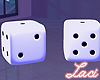 L | white dice chairs