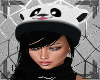 Panda Beanie Black