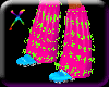 ! Pink Blue toxic boots
