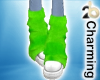 green socks shoes