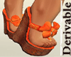 drv,orange Bowknot Heels