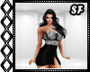 SF/Ivone Bk/Silver Dress