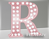 H. Pink Marquee Letter R