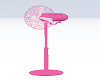 pink oscillating fan